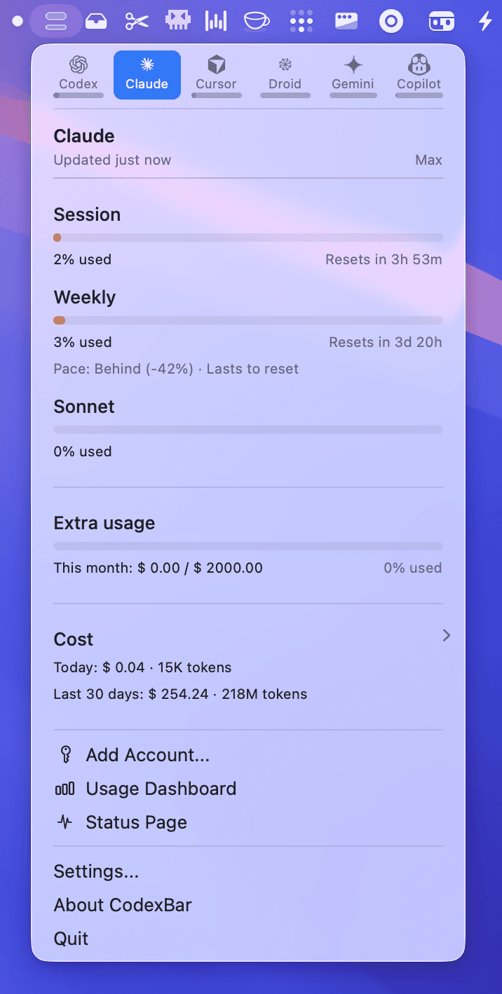 CodexBar-like Linux App